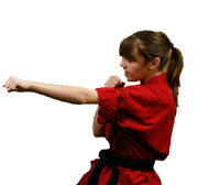 young karate student